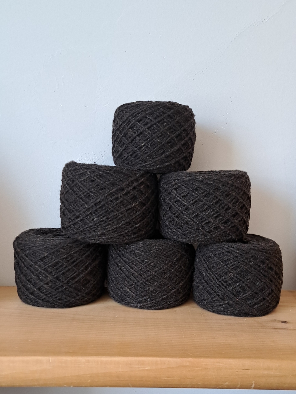 80% Lambswool DK Dark Brown Yarn Lot, 575g